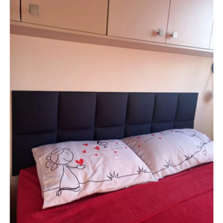 Cabeceira Estofada 8 Placas Adesiva Cama Queen 30x30cm