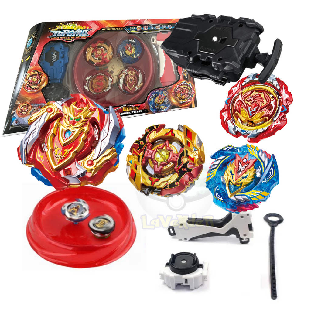 Lançador de Beyblade Corda DB - Flame - Pião de Batalha e