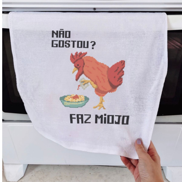 Pano de Prato Galinha - Não Gostou? Faz Miojo