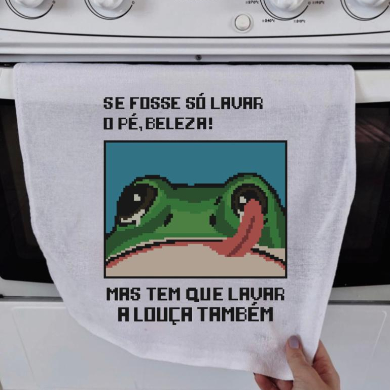 Pano de Prato Sapo Não Lava Louça