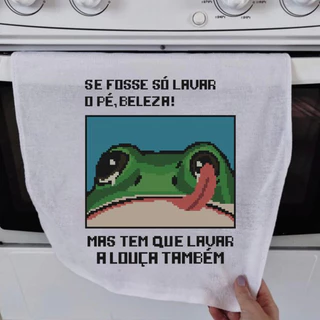 Pano de Prato Sapo Não Lava Louça