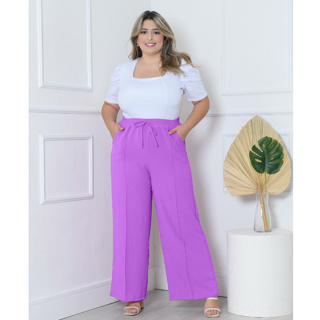 Calça pantalona plus size tecido duna 10001-36