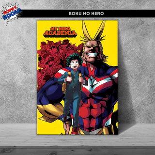 My Hero Academia: Boku No Hero Placa decorativa mdf quadro decoração parede presente / Animes / Mangá / Izuku Midoriya / All Might