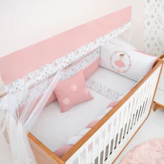 Kit Berço 9Peças Berço Americano Varias Estampas E modelos Menino E Menina Algodão Completo