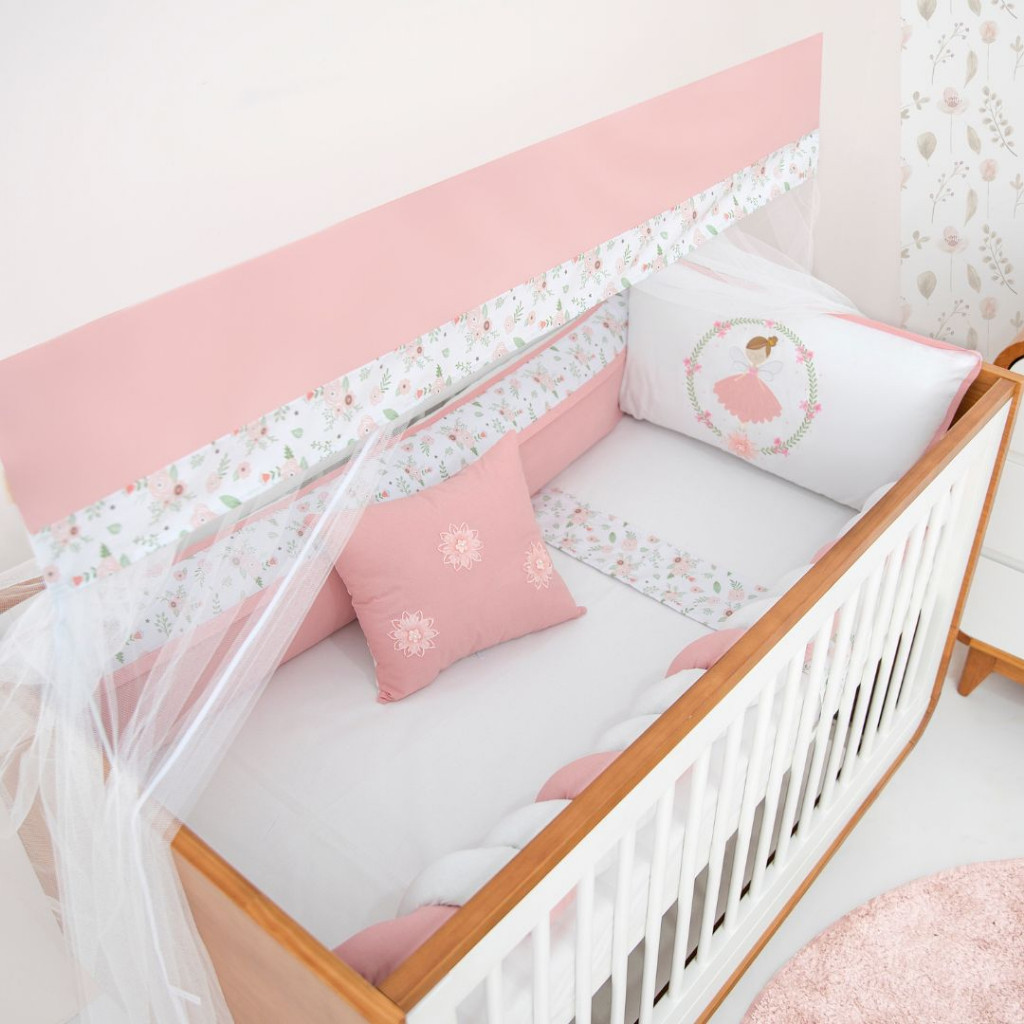 Kit Berço 9Peças Berço Americano Varias Estampas E modelos Menino E Menina Algodão Completo