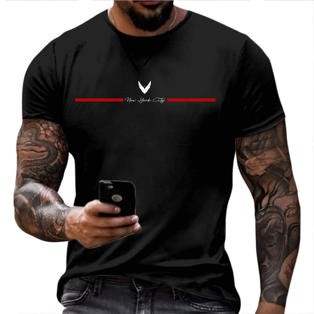 Camiseta Masculina Shopping Academia New York City 100% Algodão - Envio Imediato