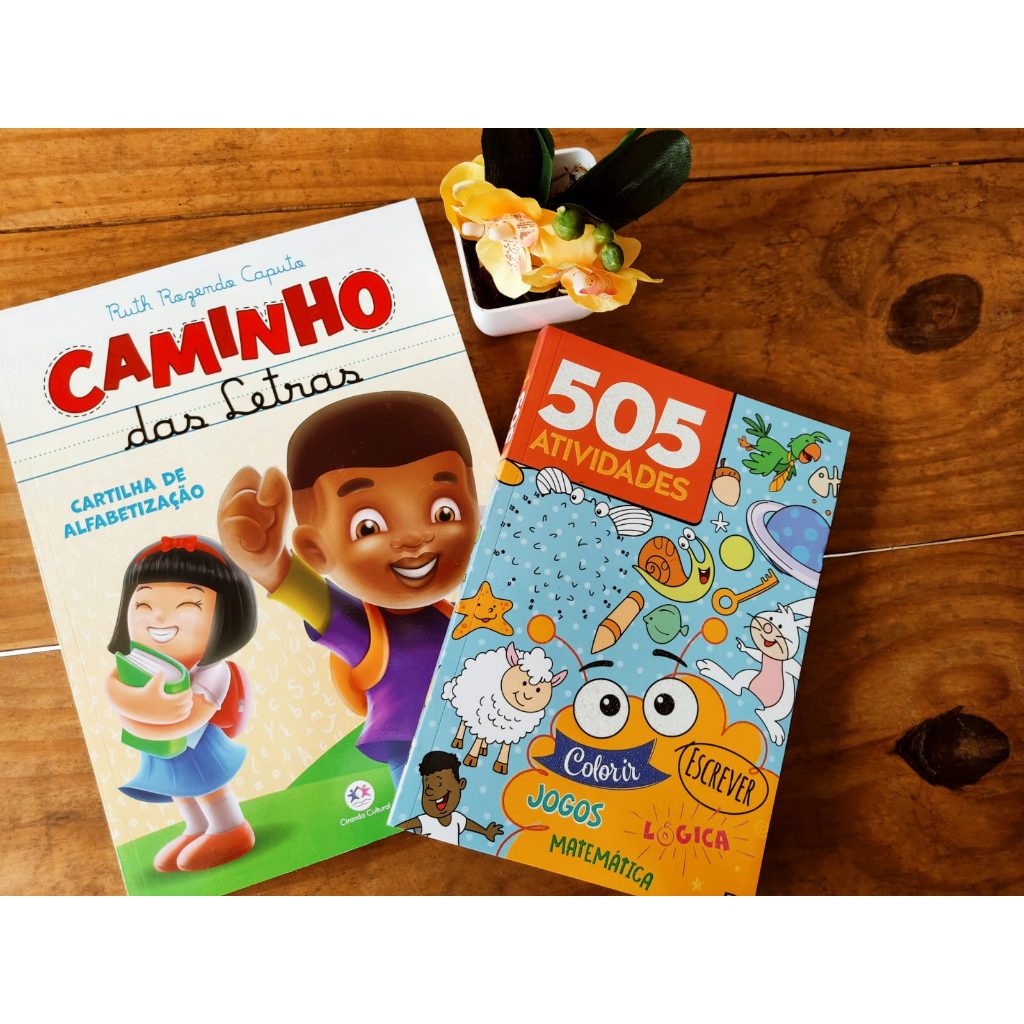 Livro Infantil 505 Atividades - Jogos Colorir Lógica Escrever Matemática -  Brasileitura