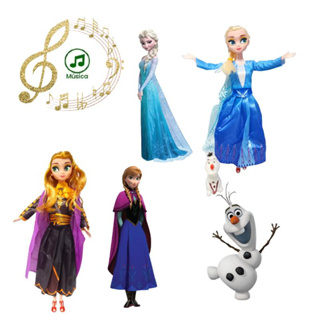 Boneca Frozen Kit Anna E Elsa 30cm Brinquedo Menina Musical