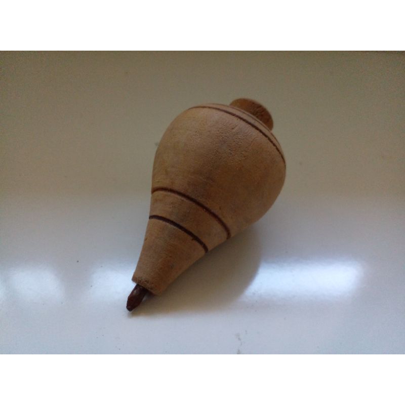 Clássico Peão Pião de Brinquedo Tradicional Madeira Antigo
