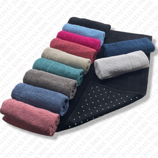 Kit 05 Tapete Para Banheiro Antiderrapante 100% Algodão 45x70cm 550g/m²