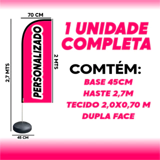 WIND BANNER PERSONALIZADO COMPLETO 2.7M