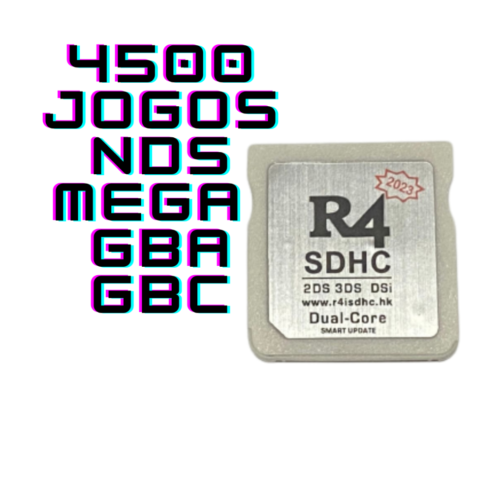 Cartão R4 Ds Sdhc + Sd16gb + De 2000 Jogos + 9 Emuladores