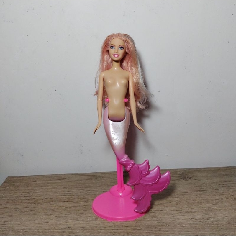 Barao Mattel Barbie Sereia Cabelos Rosa