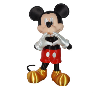 Boneco Mickey Mouse fazendo Coração Decorativo Disney