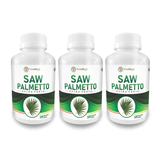 Kit 3 Saw Palmetto 500mg 360 Cápsulas Total