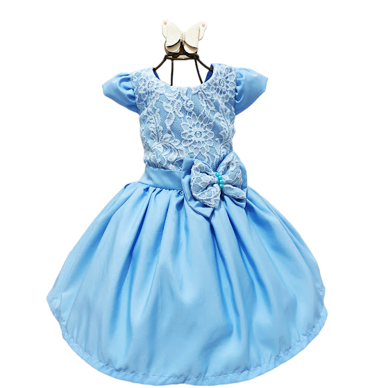 Vestido de festa infantil best sale azul claro