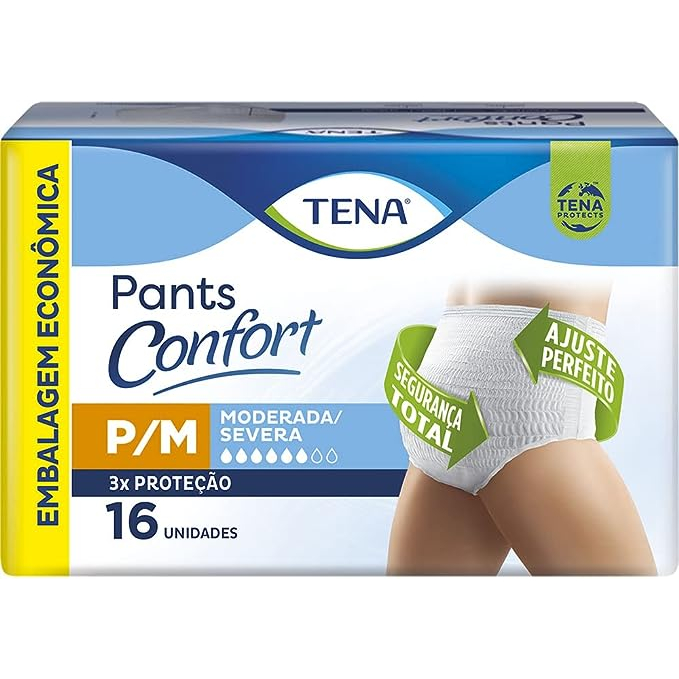 Tena Pants Confort P/M c/ 16 Unidades