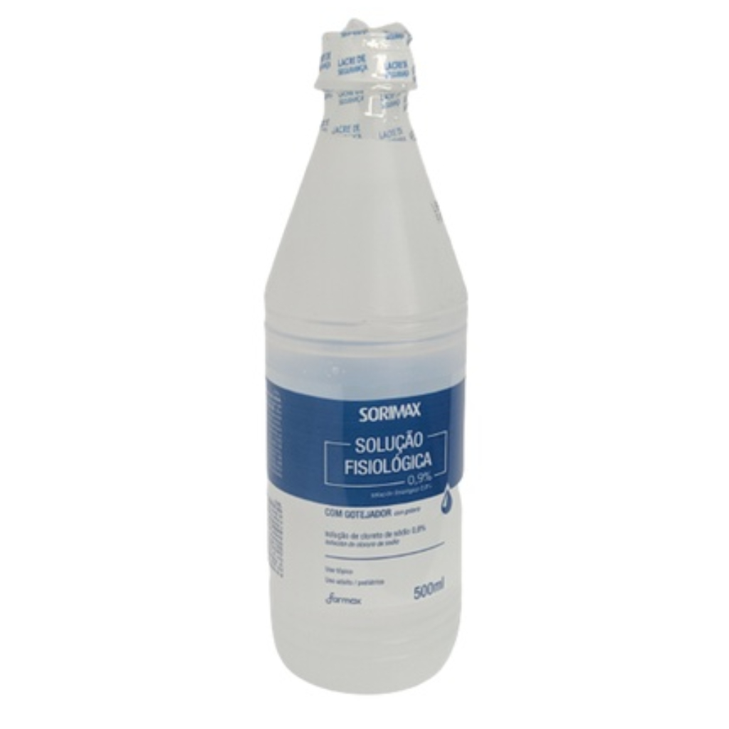 Soro Fisiológico 0,9% Frasco 500ml Cloreto De Sódio | Shopee Brasil
