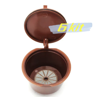 Kit C/6 Capsula Reutilizável Dolce Gusto Com Filtro Da Cápsula De Café Recarregáveis