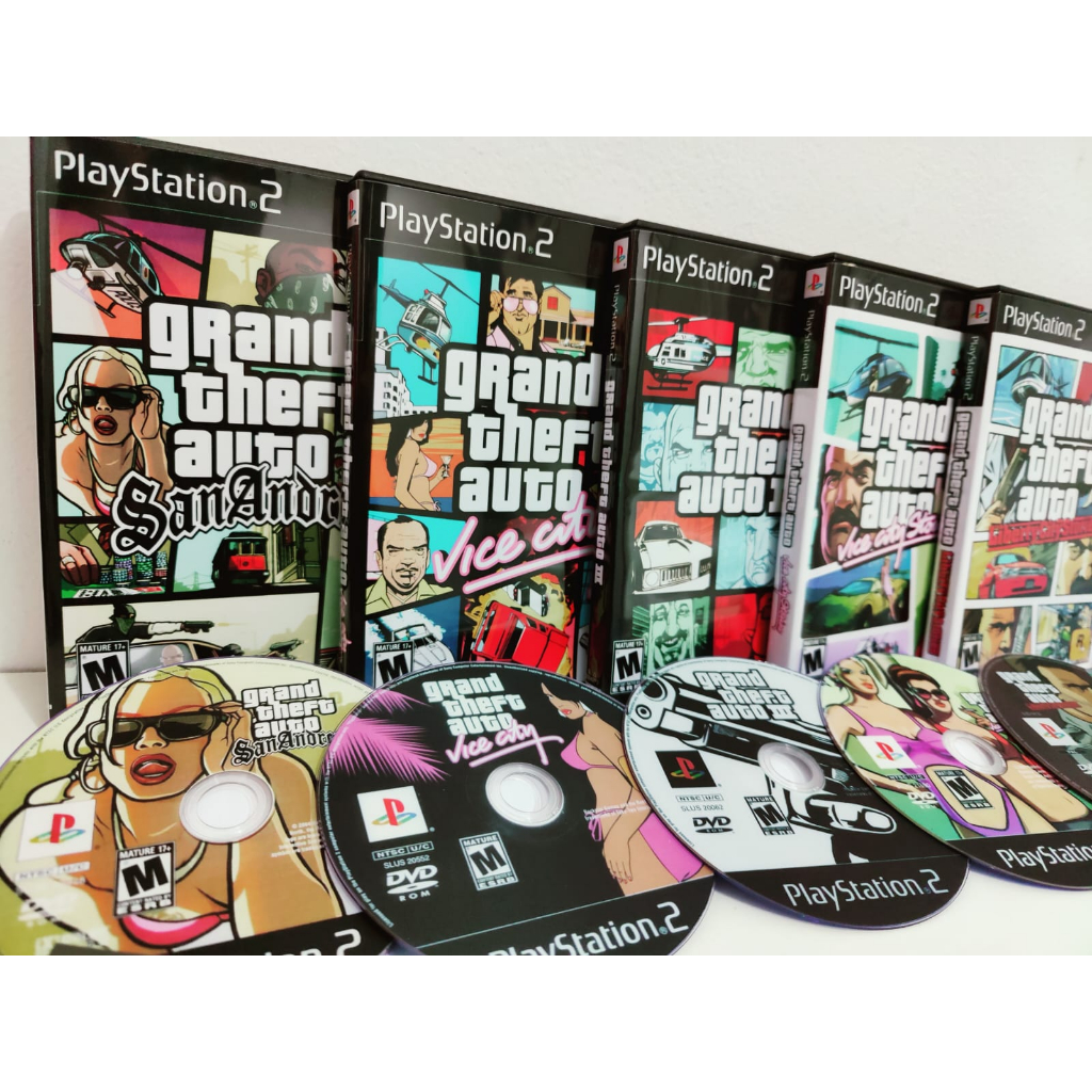 Coleção GTA 5 Jogos PT-BR - PS2