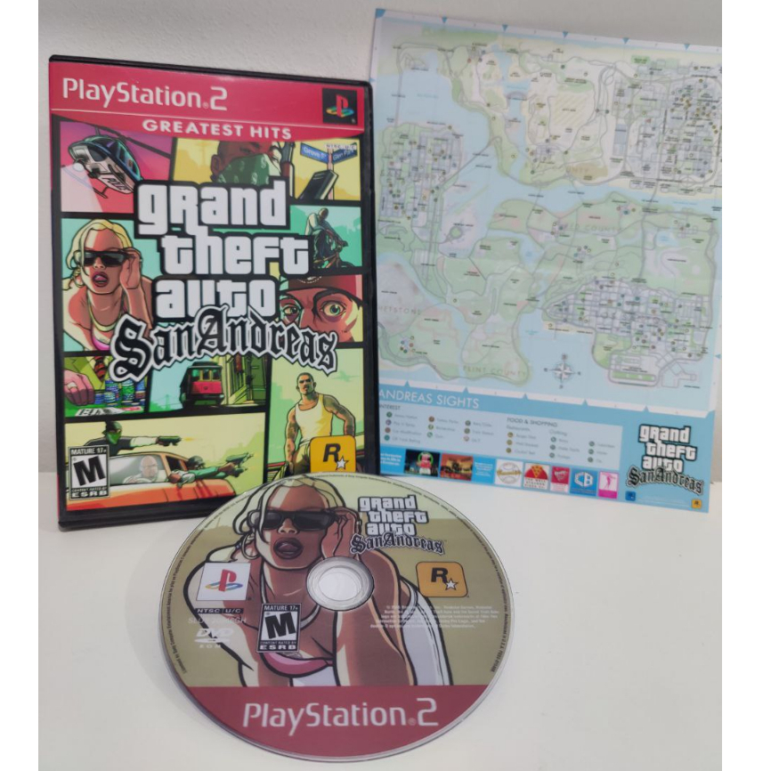 Grand Theft Auto San Andreas PS2 (Platinum) PAL *Manual No Map*