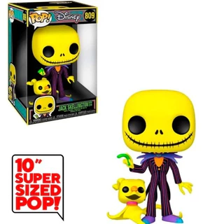FUNKO POP DISNEY NBC - JACK SKELLINGTON WITH ZERO 809 (SUPER SIZED 10") NOVO ORIGINAL em Oferta na Shopee