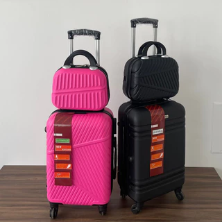 Kit De Mala De Bordo 10KG + Frasqueira , Alto Qualidade ,Rodinhas 360’ , Cadeado,ABS,—Promoção