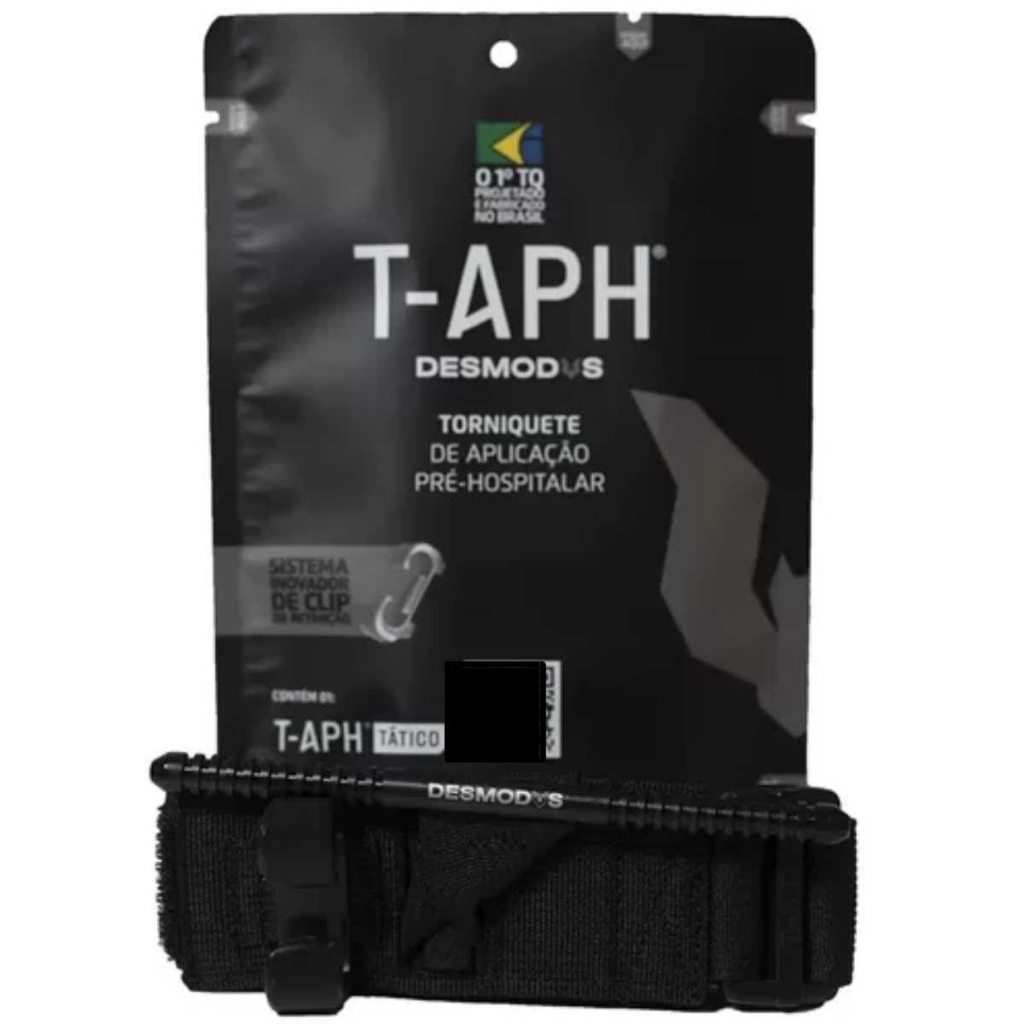 Torniquete Tático Desmodus Homologado Preto Enfermagem APH Militar