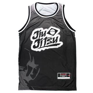 Camiseta Regata Jiu Jitsu Preta Dry Fit Estilo Nba Treino Academia
