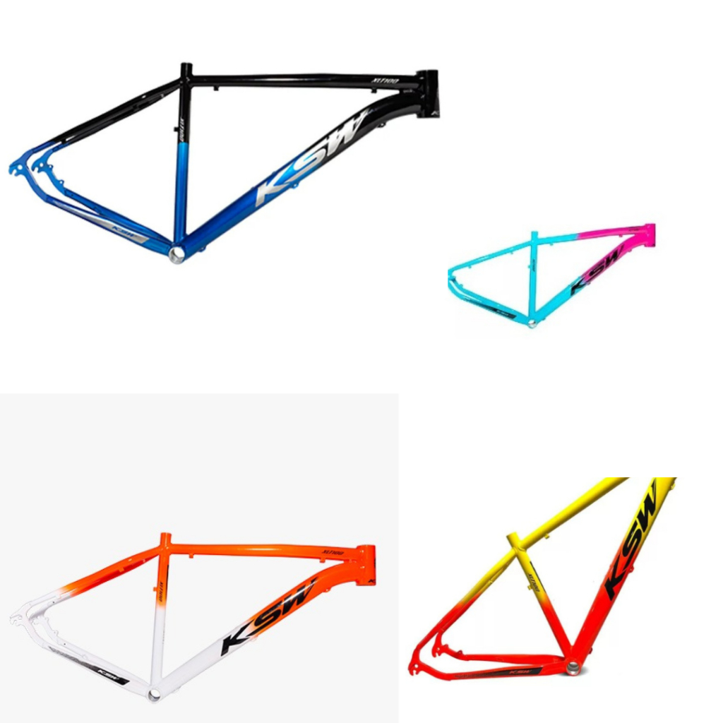 Quadro De Bicicleta 29 Ksw Xlt Bicolor Aluminio 6061 Mtb - Tamanho