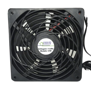 Ventoinha Top Cooler Dia e Noite 120mm USB com grade de proteção