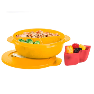 TIGELA CRISTALWAVE GERAÇÃO II 900 ML (COM DIVISÓRIA E BANDEJA REMOVÍVEL) - TUPPERWARE