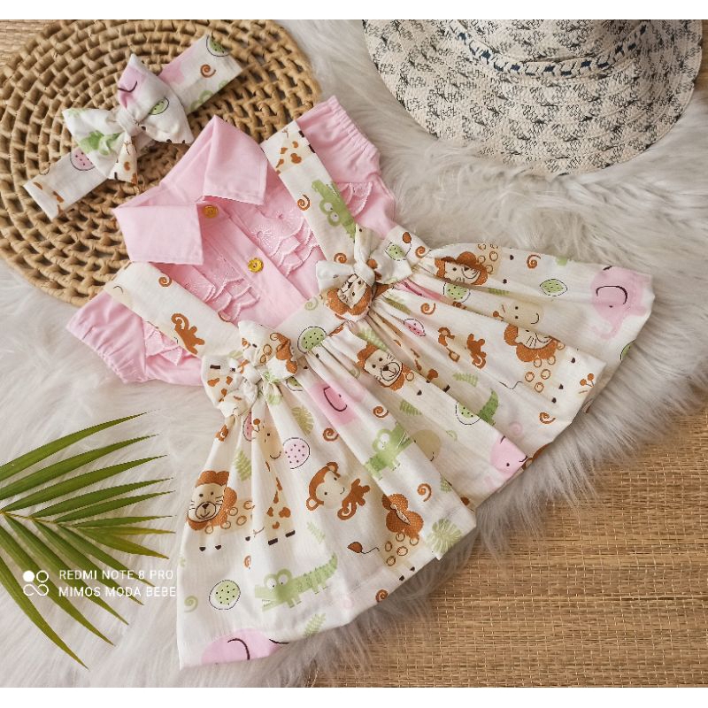 Romper jardineira Safari