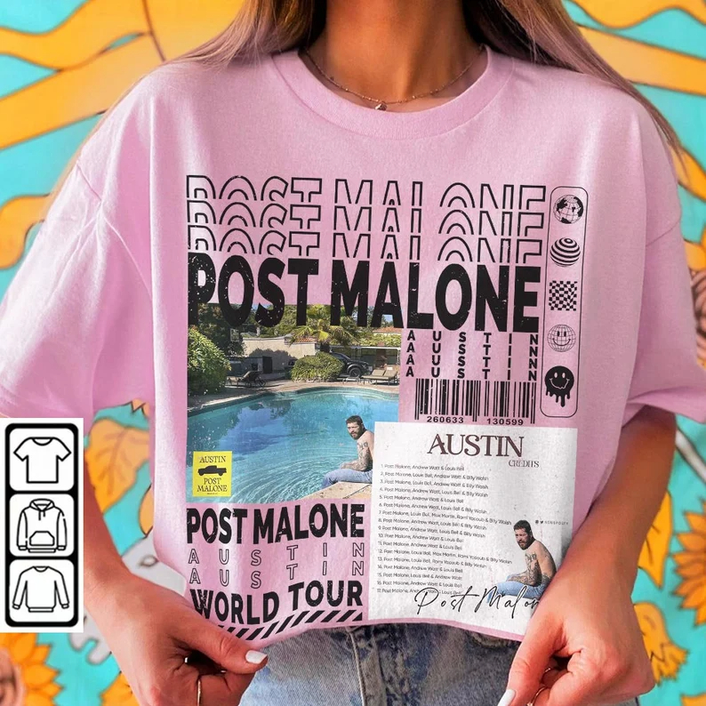 Camiseta T - Shirt Unissex Algodão Rapper Post Malone