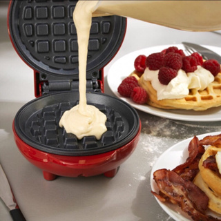 Máquina waffler, maquina de fazer waffles,panela de waffle,maquina de  waffle, elétrica vermelha Mini waffle ,crepeira eletrica | Shopee Brasil