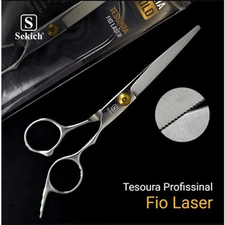 Tesoura Para Cabelo Profissional Sekich Gold 6,5 Laser