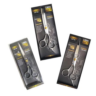 Tesouras Sekich Navalha Laser Desbaste Linha Gold Barbearia Escolha a Sua