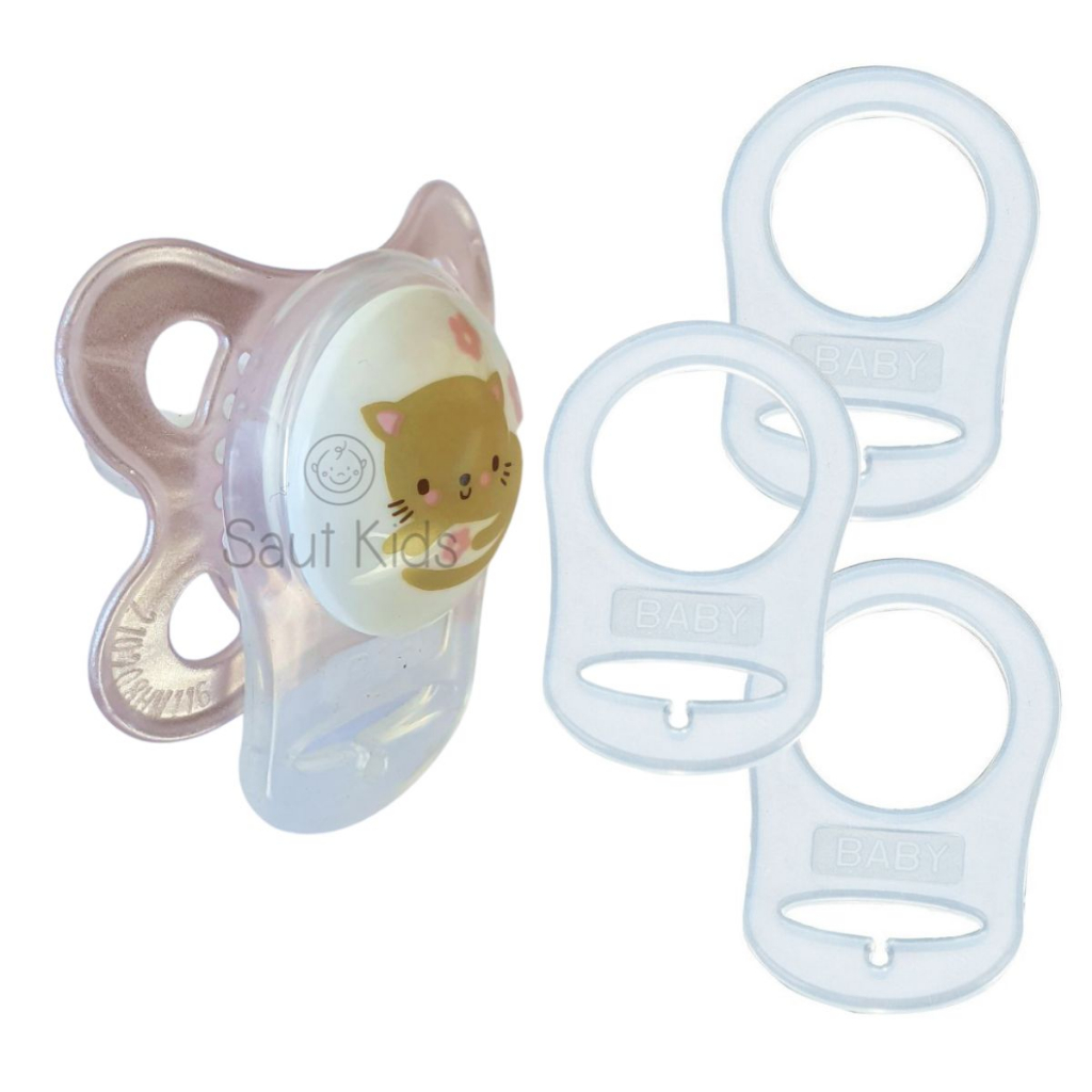 Kit Anel Adaptador Silicone para chupetas MAM Nuk Lillo Bico