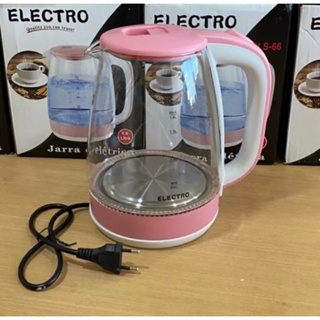 Chaleira Elétrica Aço Inox Rosa 1.8L 1500w 220V Base Giratória BAK