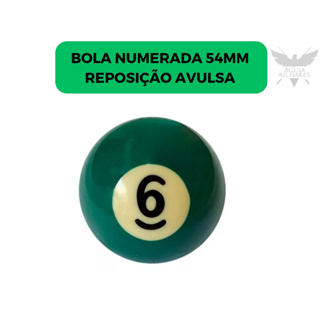 Bola de Sinuca Avulsa 54mm Várias Opções p/ Bilhar Snooker