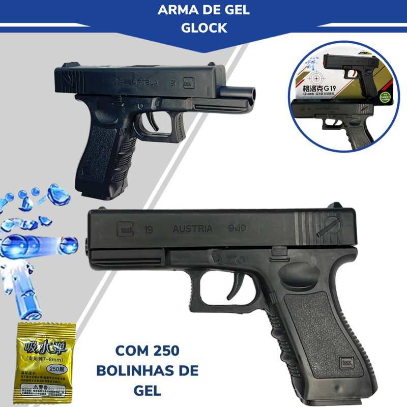 Arminha Pistola Glock lança Bolinhas de Gel Lançamento o melhor