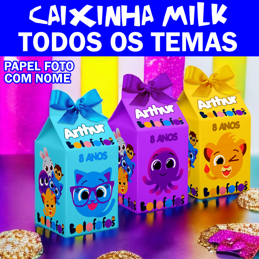 Roblox Caixa Milk Lembrancinhas Festa Fácil - Pct com 10 unidades.