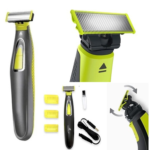 Barbeador Elétrico Maquina de Barbear One Blade 100% Aprova D'agua Goldenultra Gt-9866 Promoção