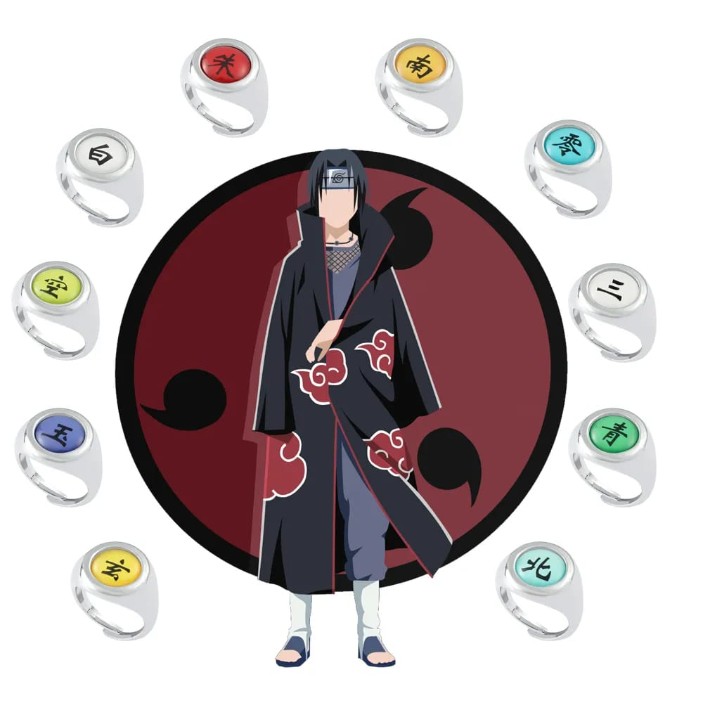 Anel Naruto Regulavel Cosplay Shippuden Akatsuki Itachi Deidara
