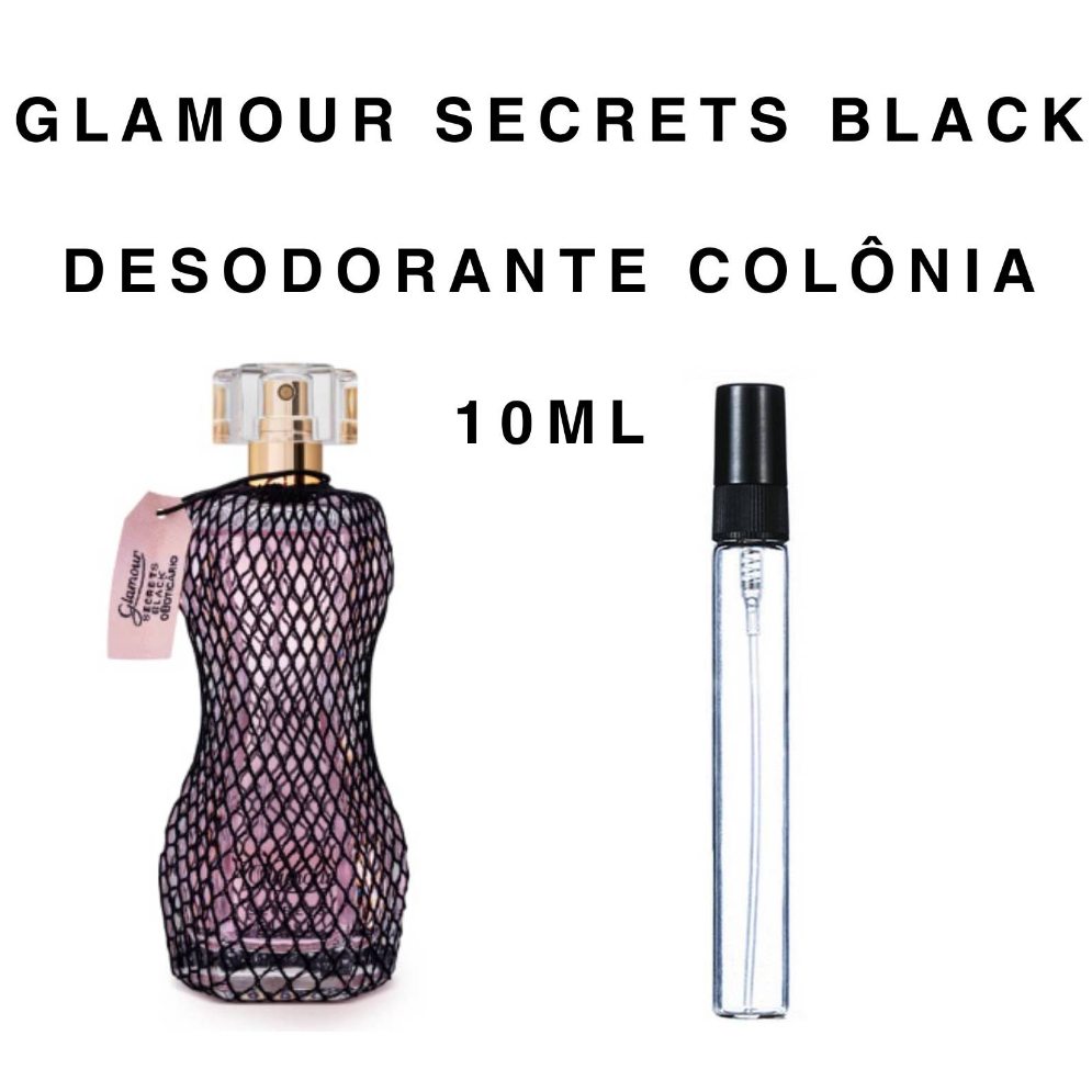 Glamour Secrets Black 10ml Boticário Desodorante Colônia Feminina Original  de Caixa Lacrada