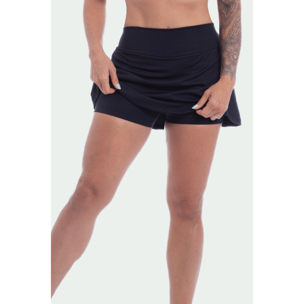 Shorts Saia Feminino Fitness Academia Com Detalhe Telinha
