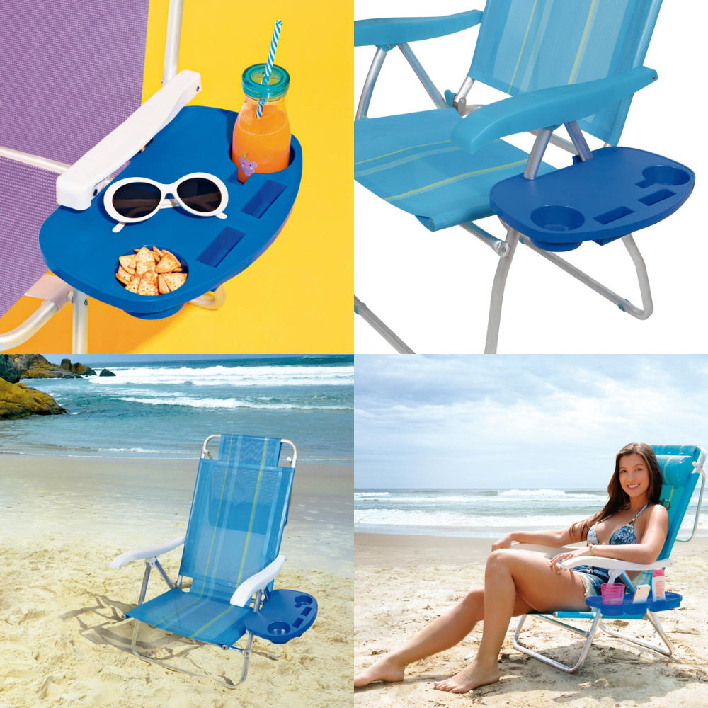 Mesa Portátil Para Cadeira De Praia Mor Copo Celular Objetos