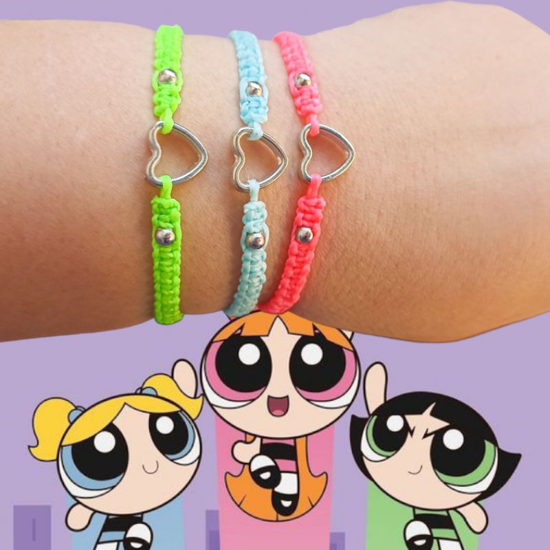 Trio de pulseiras "As meninas super poderosas" / pulseiras da amizade ...