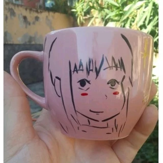 Xícara viagem de chihiro Haku e Chihiro, pintada a mão