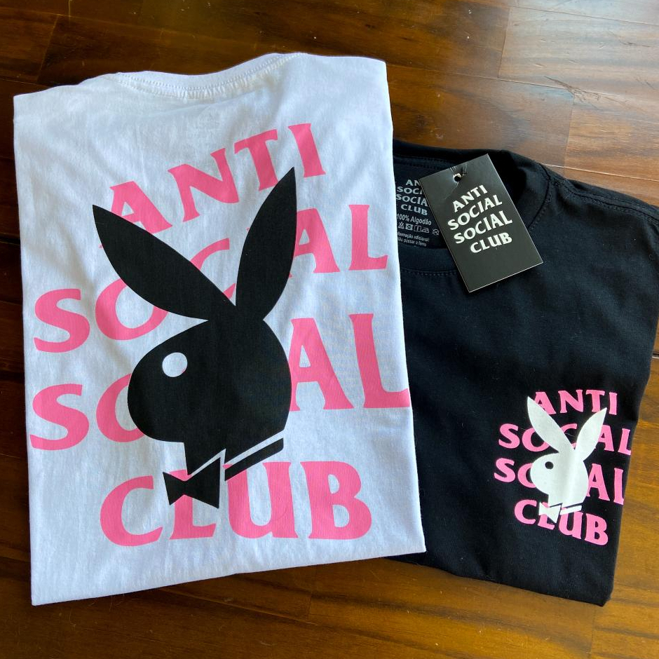 Camisa Camiseta Anti Social Social Club Masculina Coelho Playboy Shopee Brasil 3674